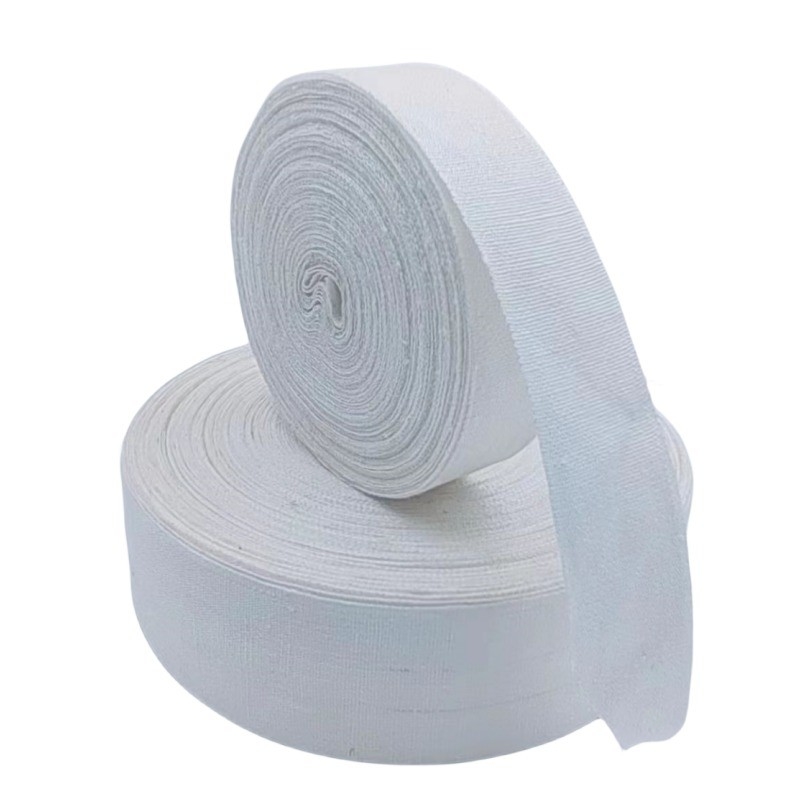 4 cm de lino blanco tejido Decoración de la boda de Navidad Cintas hechas a mano y personalizables