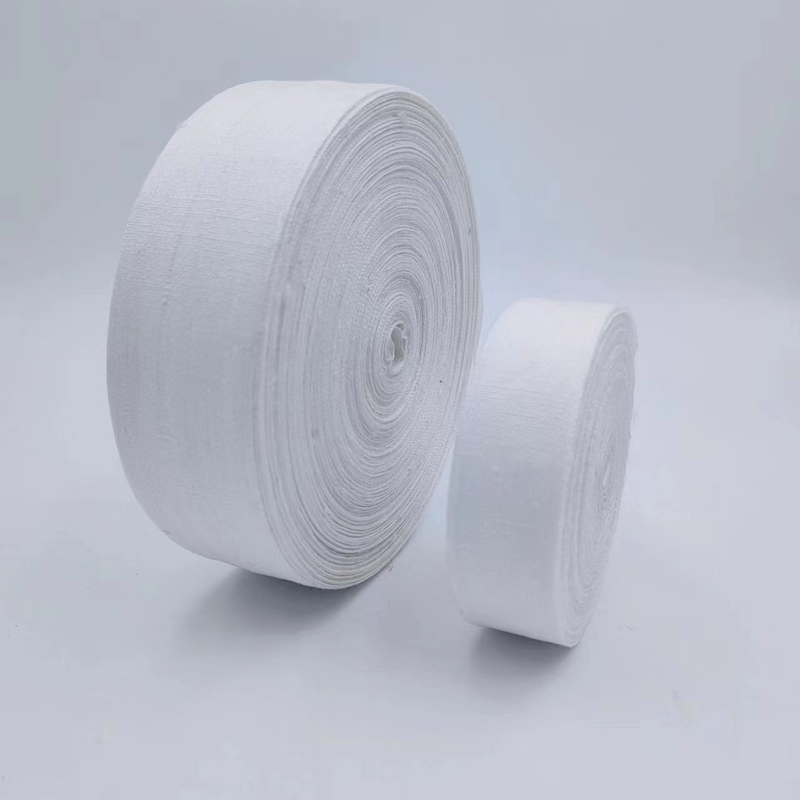 4 cm de lino blanco tejido Decoración de la boda de Navidad Cintas hechas a mano y personalizables
