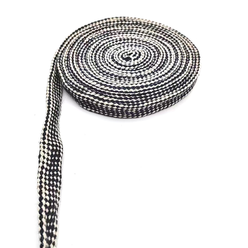 Cuerdas de cáñamo 100% negro y blanco cuerda trenzada llana duradera llana cuerda de cáñamo para el calzado