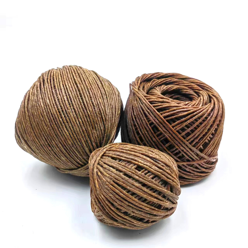 Artesanía de bricolaje respetuosa con el medio ambiente Cuerdas sostenibles de jute de 2 mm con 100% cáñamo y cera de abeja