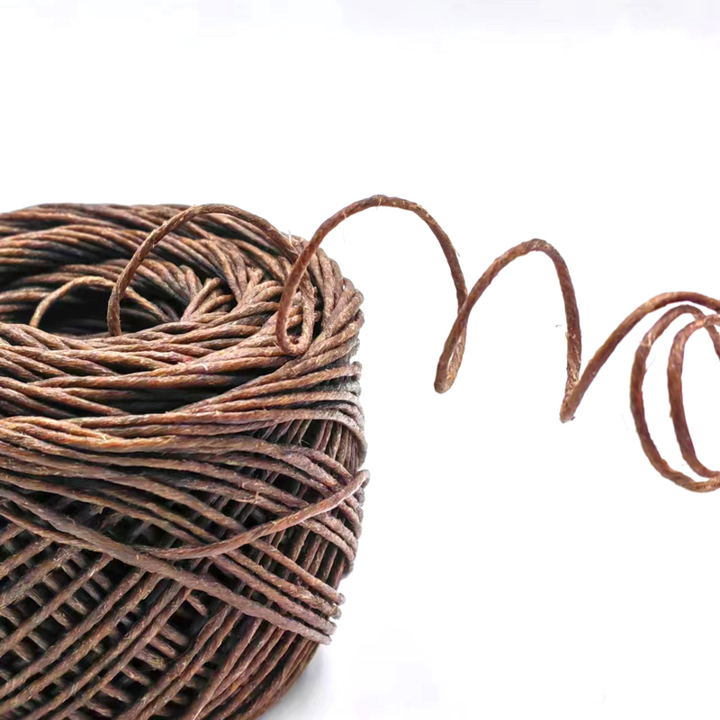 Artesanía de bricolaje respetuosa con el medio ambiente Cuerdas sostenibles de jute de 2 mm con 100% cáñamo y cera de abeja