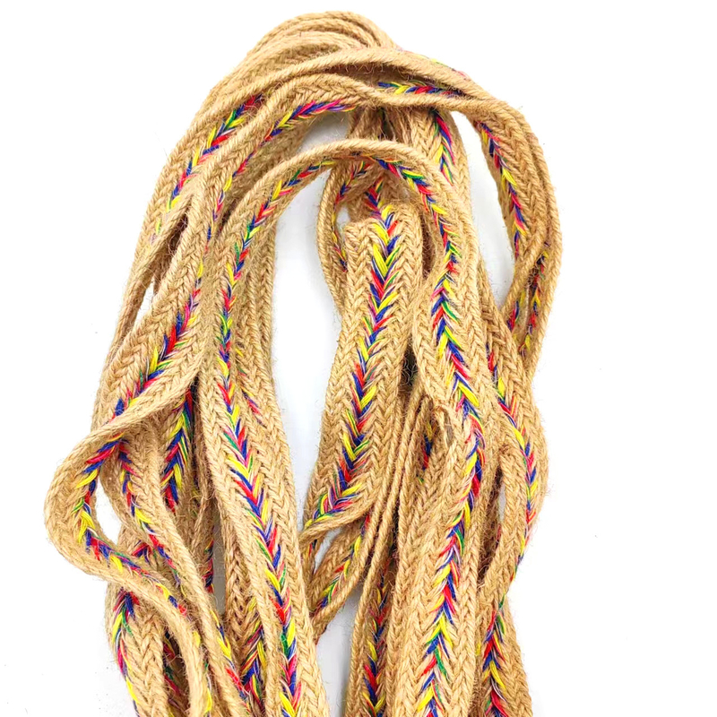 2.5cm de ancho de jute natural de encaje de recorte de cintas torcidas de espina de arenque para artesanía de yute
