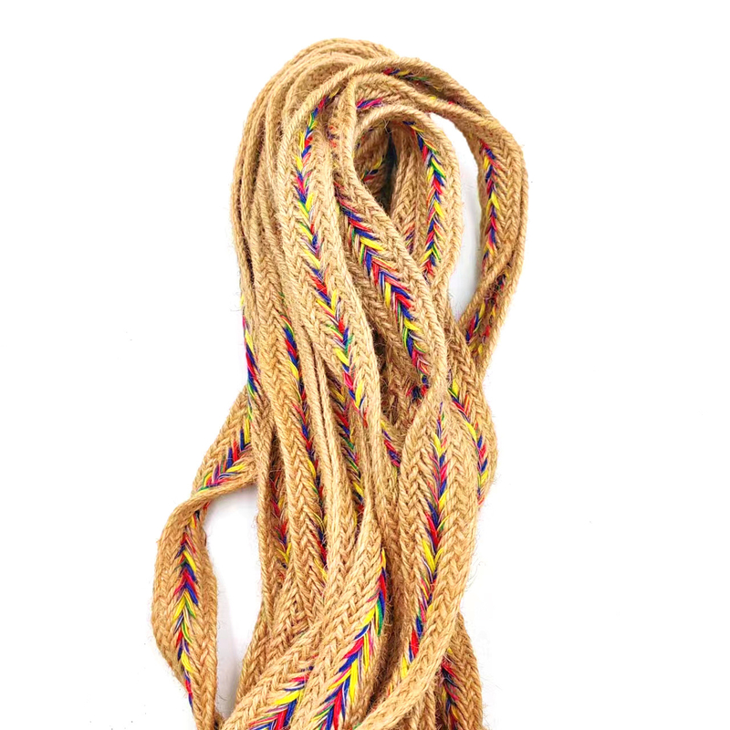 2.5cm de ancho de jute natural de encaje de recorte de cintas torcidas de espina de arenque para artesanía de yute
