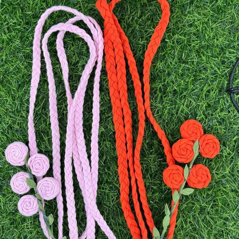 Zapatos y sombreros de cuerda de algodón de tres hilos de colores Accesorios para necesidades de tamaño personalizado