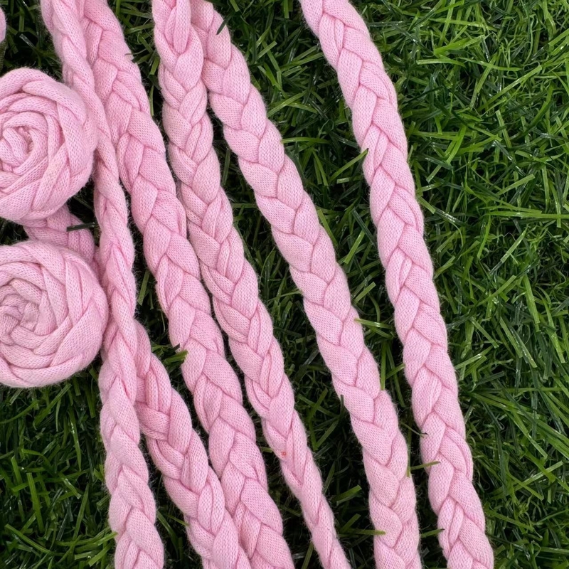 Zapatos y sombreros de cuerda de algodón de tres hilos de colores Accesorios para necesidades de tamaño personalizado