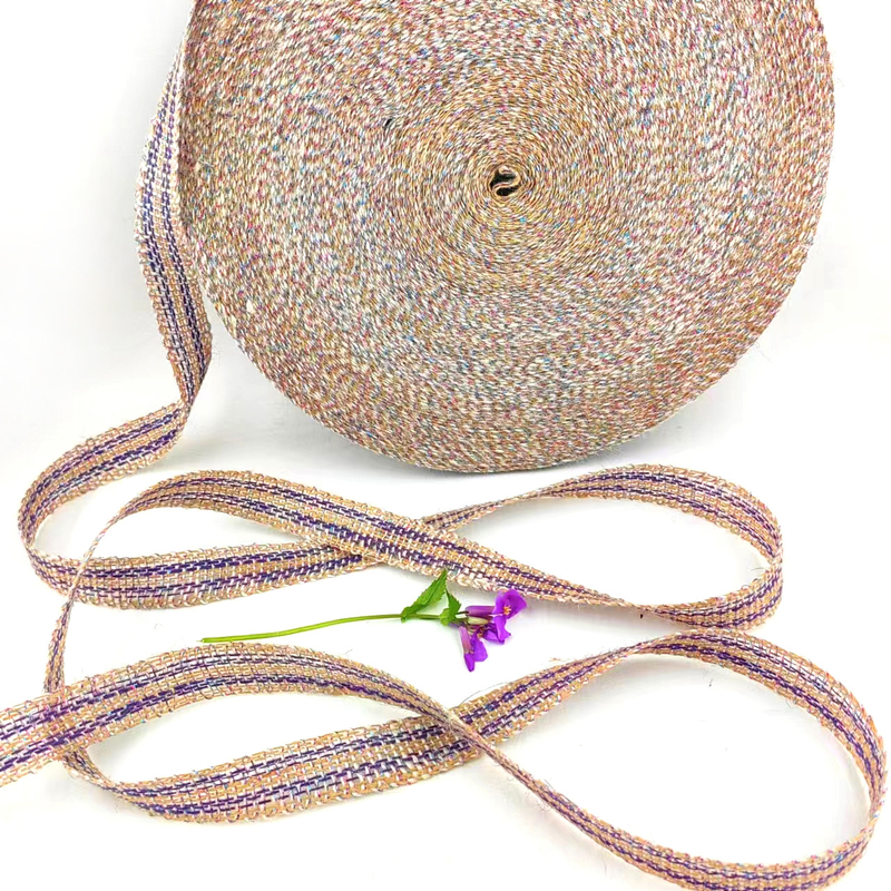 Tejido de jute de 25 mm para la decoración de las fiestas de Navidad 100% de tejido de jute