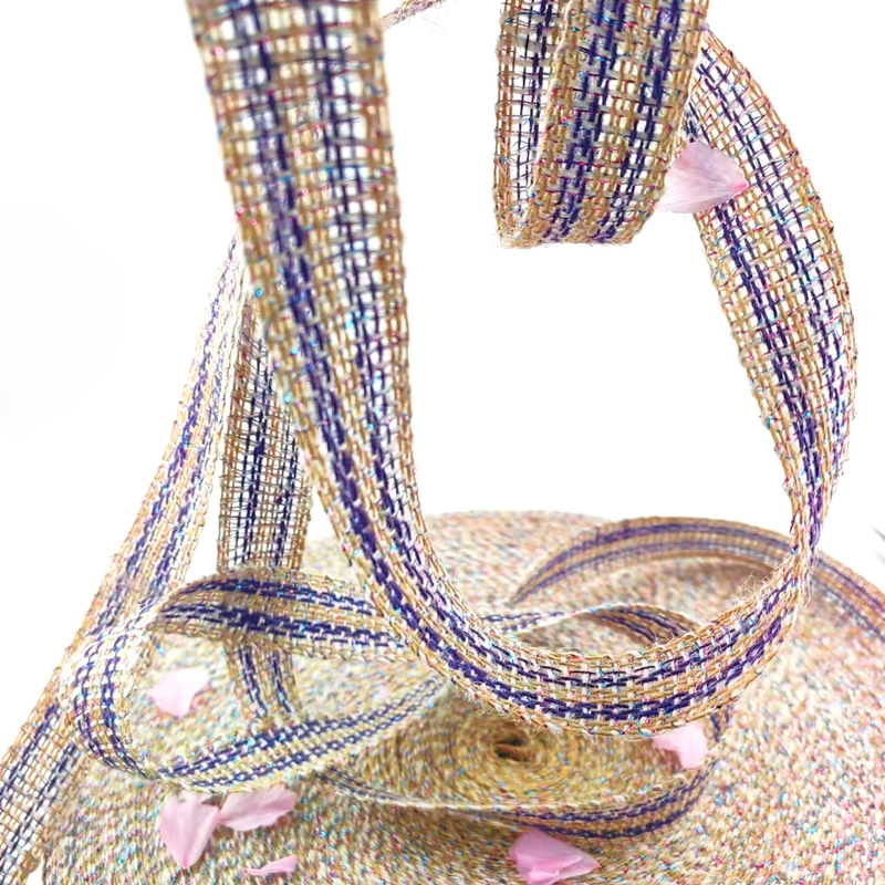 Tejido de jute de 25 mm para la decoración de las fiestas de Navidad 100% de tejido de jute