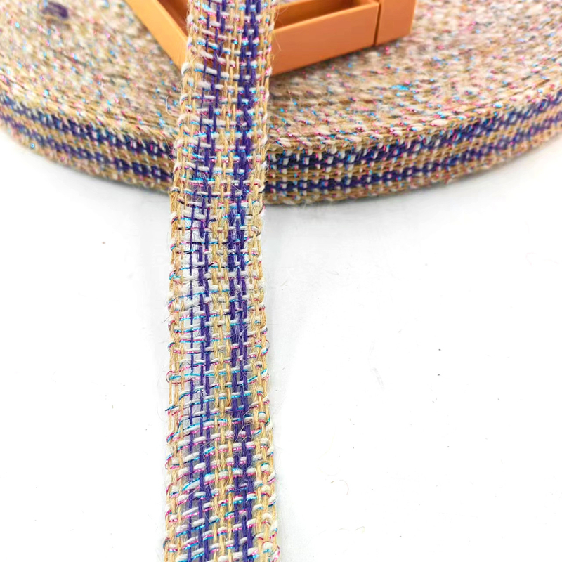 Tejido de jute de 25 mm para la decoración de las fiestas de Navidad 100% de tejido de jute
