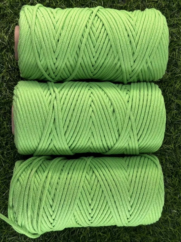 Diámetro y longitud personalizables de algodón de unión de cuerda de algodón tejido para el color verde punto
