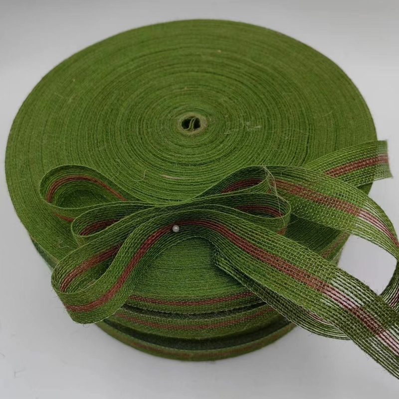 Fabricantes de telas de yute directo para líneas de pesca ecológicas en color salto verde