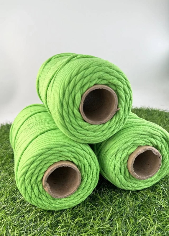 Cordones Directos 30 años de experiencia Cordón trenzado de algodón verde para ropa y accesorios