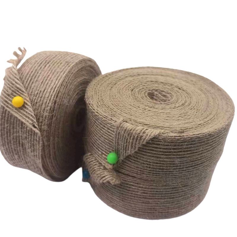 3cm de tejido de yute natural cinta de regalo de boda decoración cinta trenzada línea de pesca