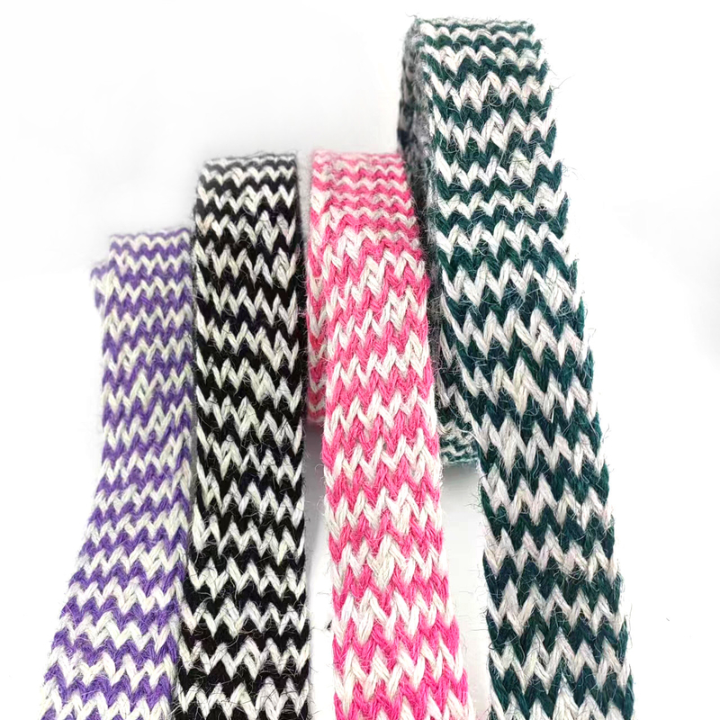 Trenza de yute de 4 cm de ancho en diseño sencillo para cinturón de tejido y embalaje duraderos