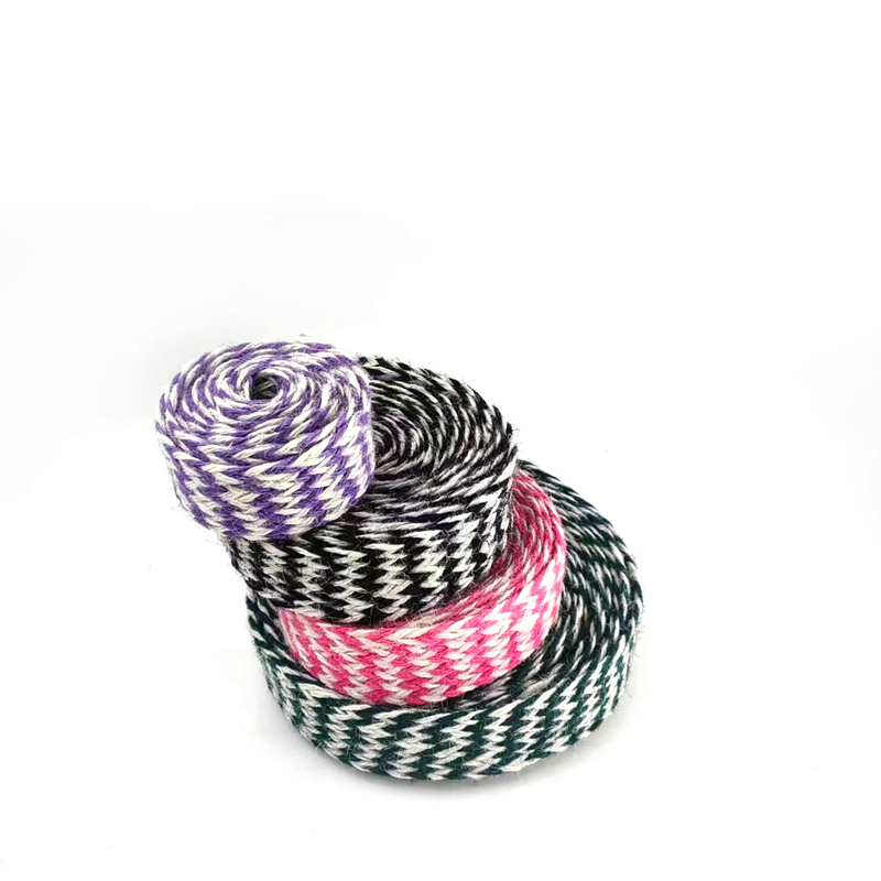 Trenza de yute de 4 cm de ancho en diseño sencillo para cinturón de tejido y embalaje duraderos