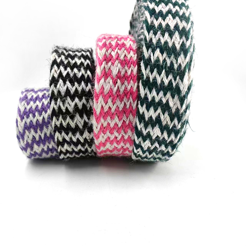Trenza de yute de 4 cm de ancho en diseño sencillo para cinturón de tejido y embalaje duraderos