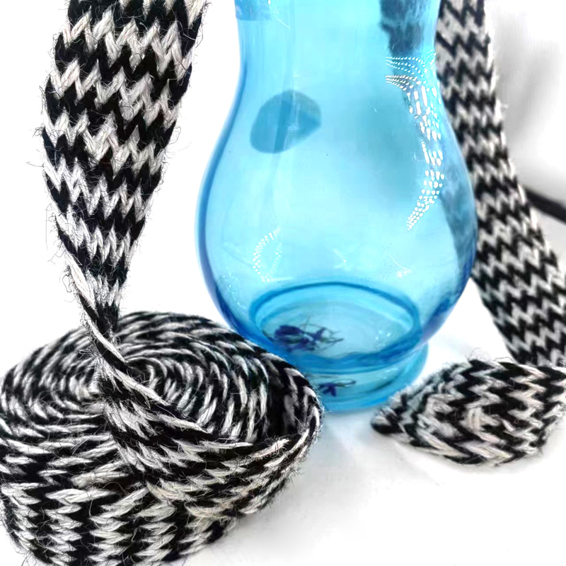 Trenza de yute de 4 cm de ancho en diseño sencillo para cinturón de tejido y embalaje duraderos