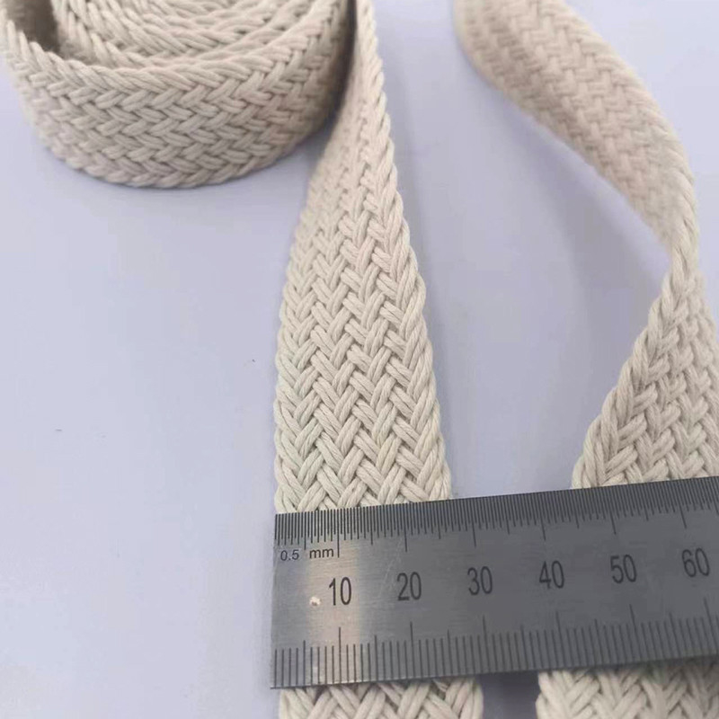 Cinturón de cordón de cera sostenible Bolsa de rollo de ropa tejida cinta de cinta para la personalización de bolsas
