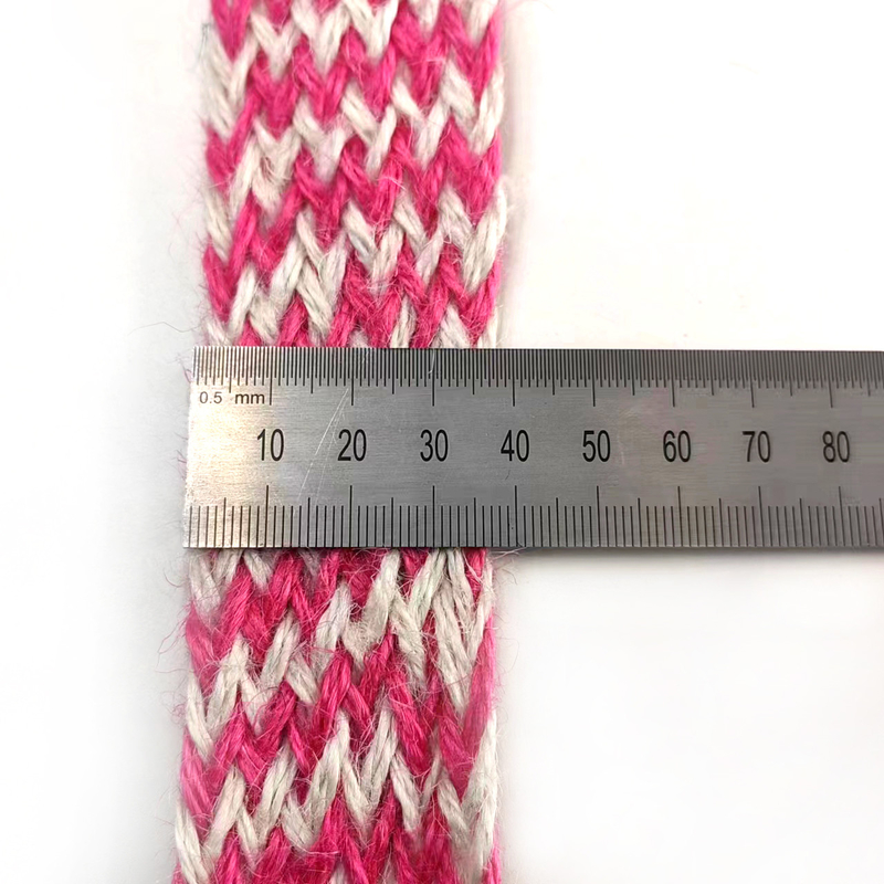 Trenza de yute de 4 cm de ancho en diseño sencillo para cinturón de tejido y embalaje duraderos