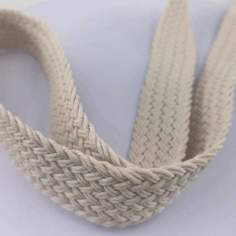 Cinturón de cordón de cera sostenible Bolsa de rollo de ropa tejida cinta de cinta para la personalización de bolsas