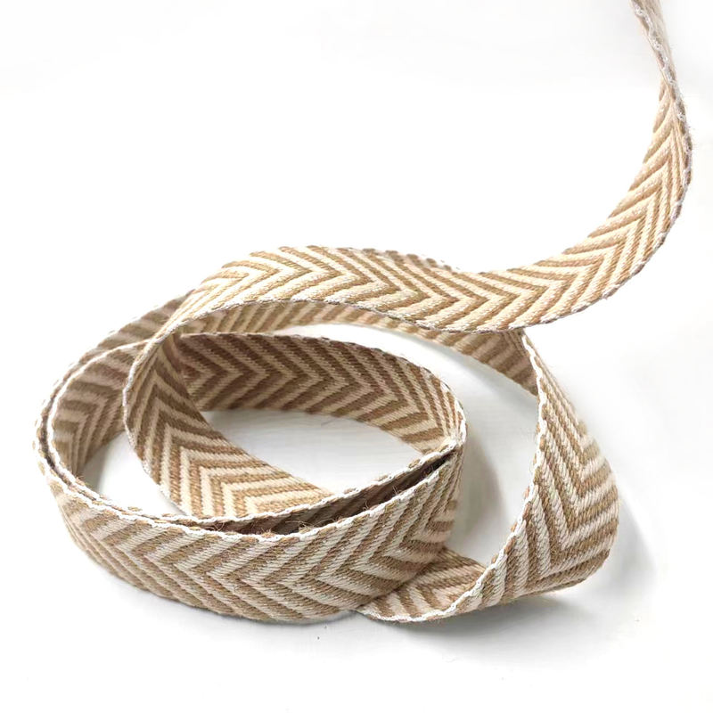 Cinturón tejido de 4 cm Herringbone Cereales de yute para el estilo vintage Accesorios de sombreros de verano