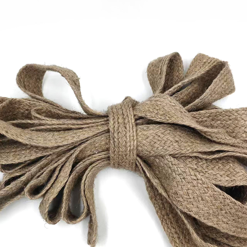 Cinturón trenzado de cáñamo de 4 cm de ancho Cinturones de yute para Diy Decoración de embalaje de regalo hecha a mano