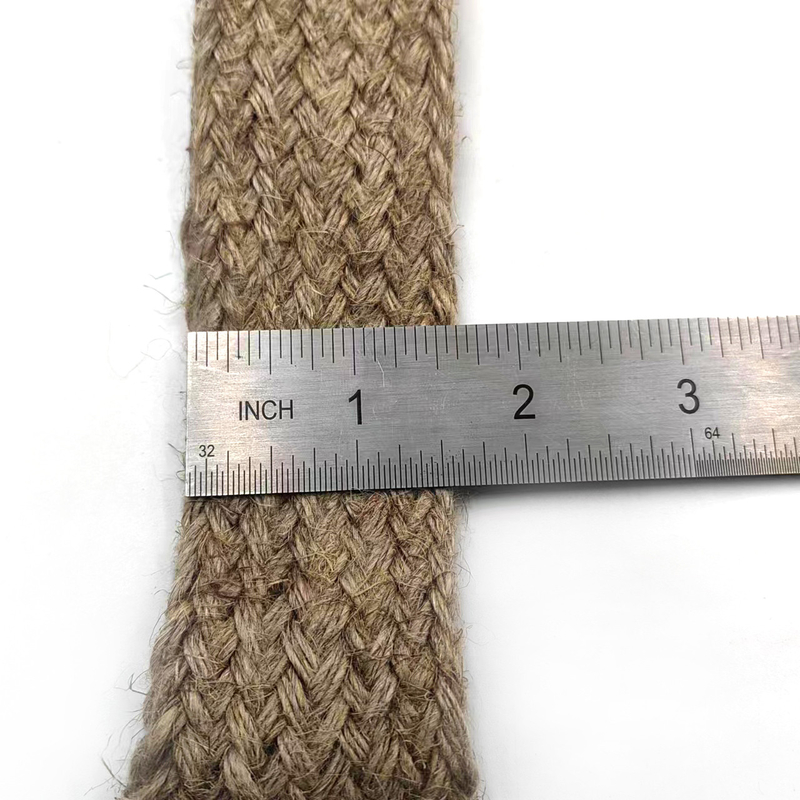 Cinturón trenzado de cáñamo de 4 cm de ancho Cinturones de yute para Diy Decoración de embalaje de regalo hecha a mano