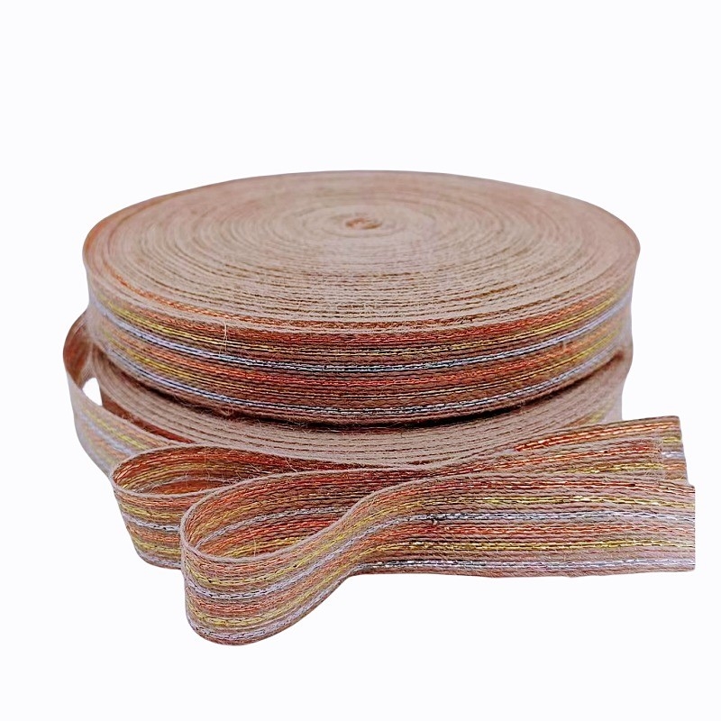 Cinturón de línea de pesca de color oro de protección ambiental de yute de especificaciones múltiples