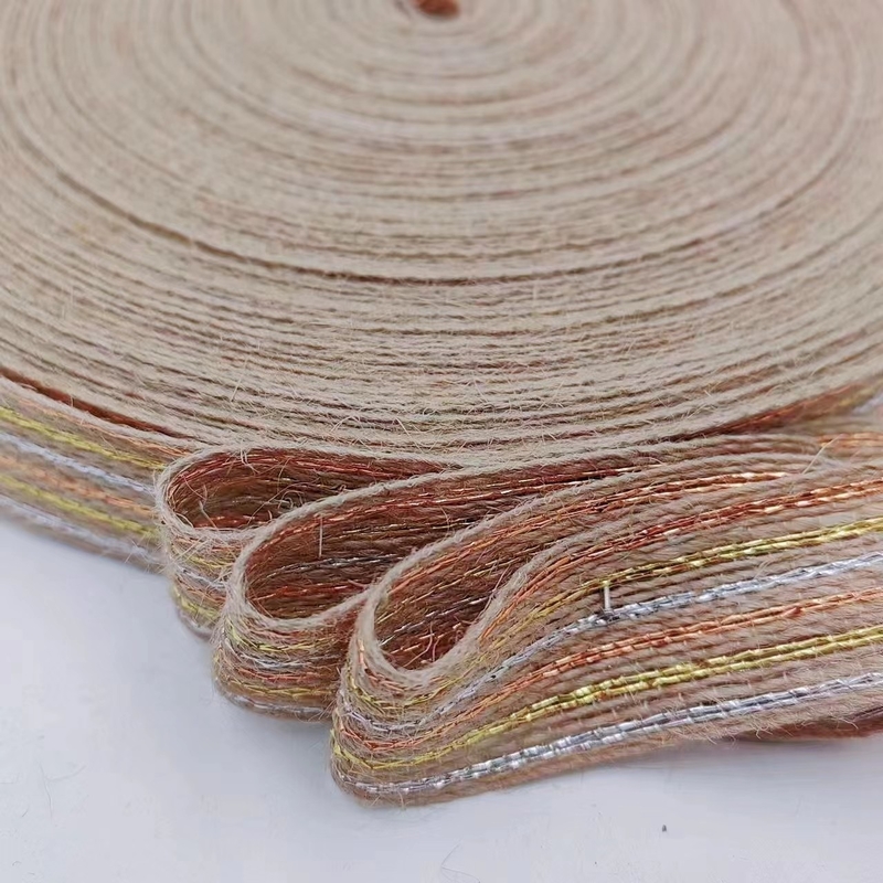Cinturón de línea de pesca de color oro de protección ambiental de yute de especificaciones múltiples