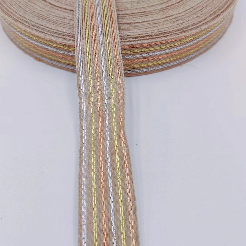 Cinturón de línea de pesca de color oro de protección ambiental de yute de especificaciones múltiples