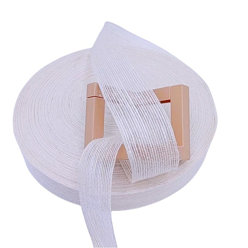 3.8cm cinta tejida de yute blanco puro perfecto para sus proyectos y necesidades de decoración B2B
