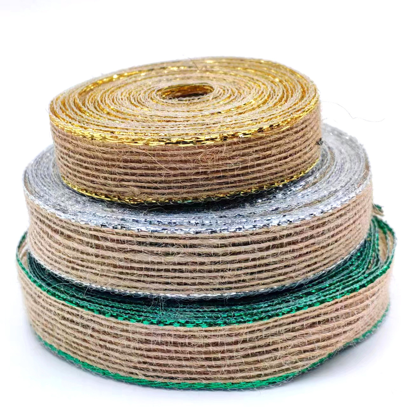 Rolos de cáñamo triturados de pescado de colores para zapatos 80% de yute 20% de poliéster Arco decorativo DIY