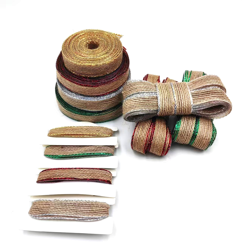Rolos de cáñamo triturados de pescado de colores para zapatos 80% de yute 20% de poliéster Arco decorativo DIY