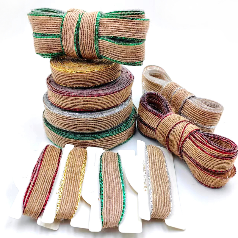 Rolos de cáñamo triturados de pescado de colores para zapatos 80% de yute 20% de poliéster Arco decorativo DIY