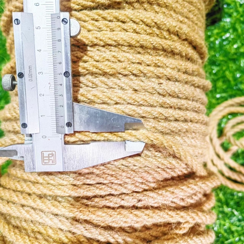 Cuerdas de cáñamo de yute natural de 4 mm de diámetro para decoración DIY Artesanías hechas a mano y embalaje de regalos