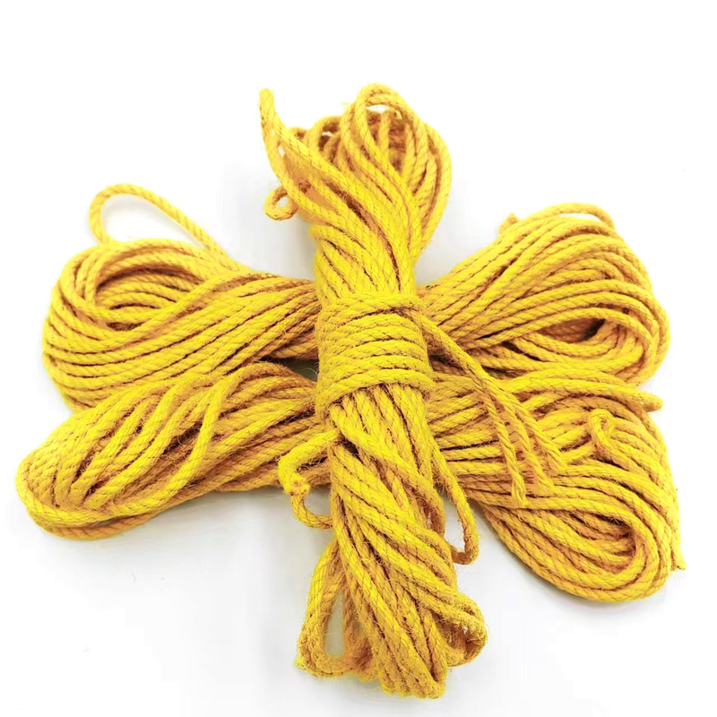 Cables de yute de color retorcido de 2,5 mm para coser ropa y accesorios de prendas de vestir