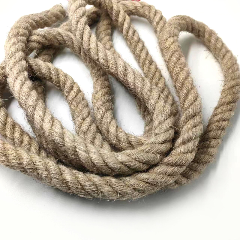 20 mm cuerda trenzada de yute cuerda retorcida de cáñamo cuerda para artesanía paisaje decorativo hecha a mano