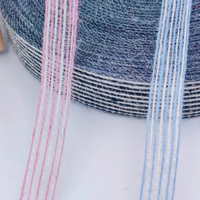 7 días de pedido de muestra Tiempo de entrega Cinta de yute de colores con logotipo para la pesca sostenible
