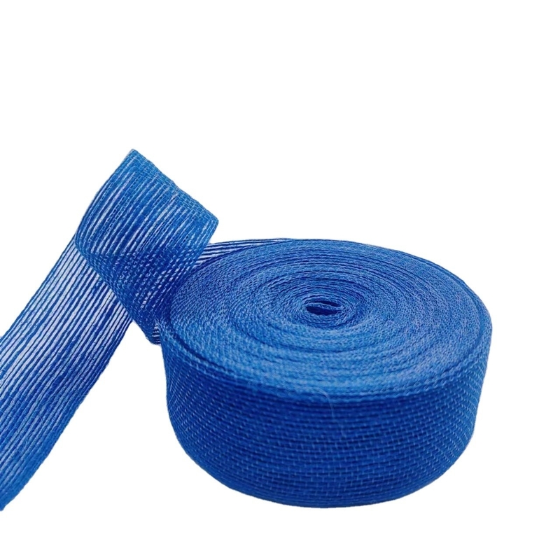 Apoyo 7 días Muestra de pedido Tiempo de entrega 4cm cinta de yute azul para la decoración de la caja de regalos