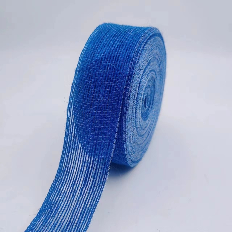 Apoyo 7 días Muestra de pedido Tiempo de entrega 4cm cinta de yute azul para la decoración de la caja de regalos