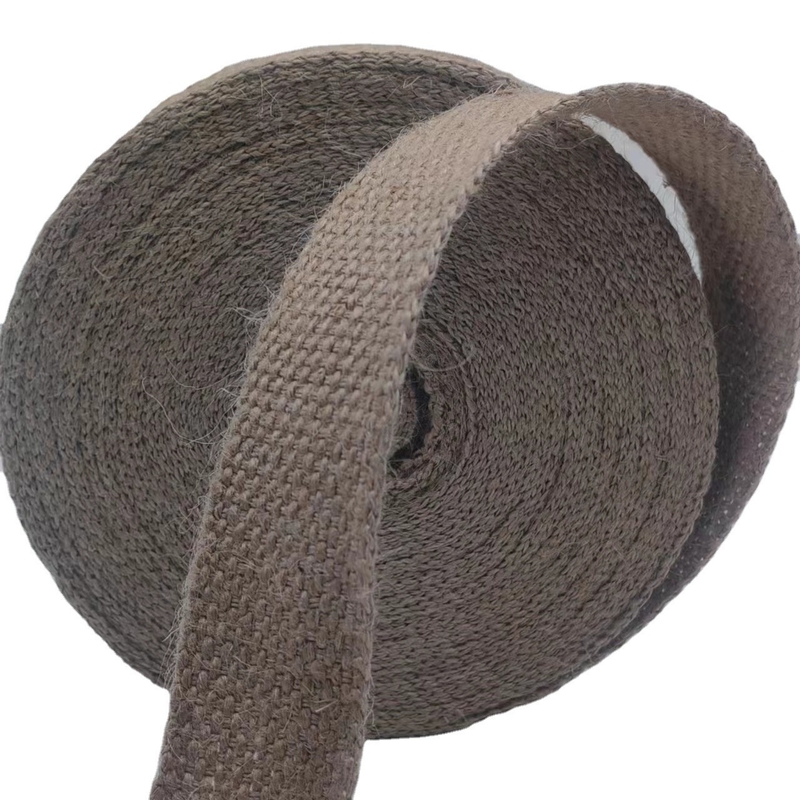Cintas de jute 100% de 2024 estilo marrón 2 mm de espesor Cintas para ropa bolsos de jeans