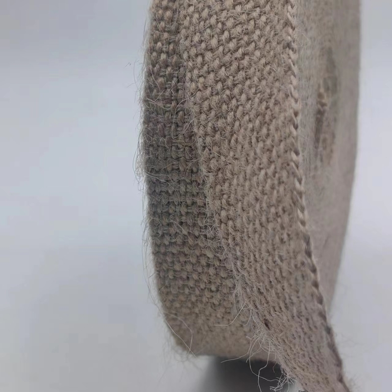 Cintas de jute 100% de 2024 estilo marrón 2 mm de espesor Cintas para ropa bolsos de jeans