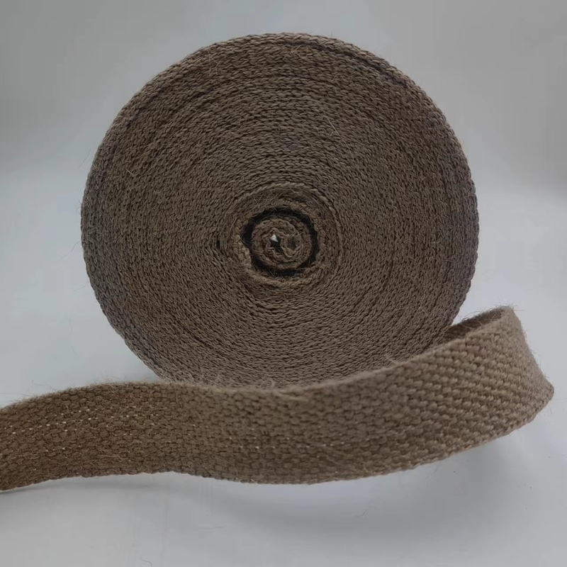 Cintas de jute 100% de 2024 estilo marrón 2 mm de espesor Cintas para ropa bolsos de jeans