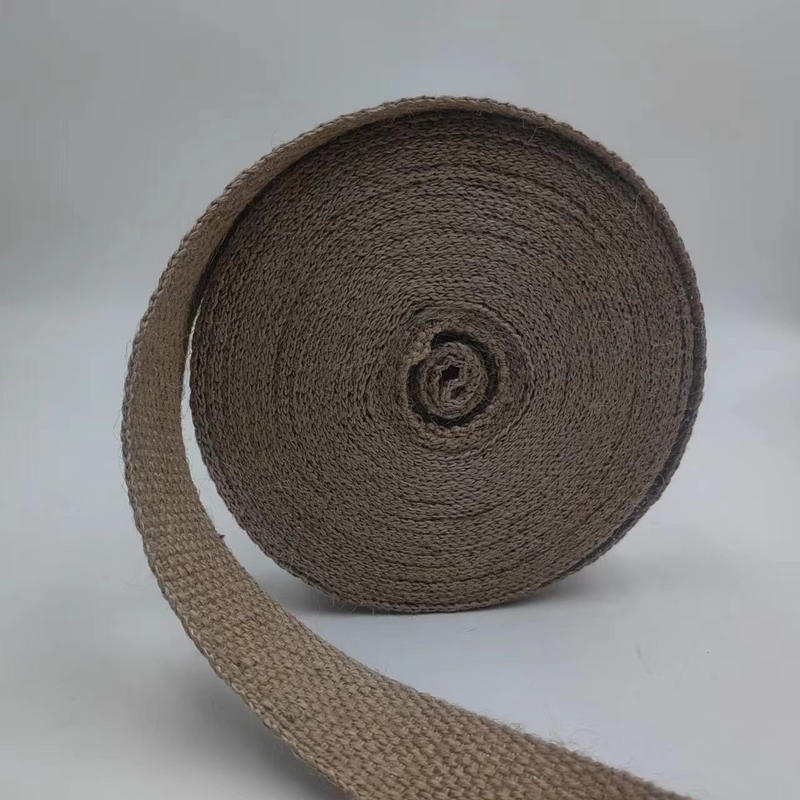 Cintas de jute 100% de 2024 estilo marrón 2 mm de espesor Cintas para ropa bolsos de jeans