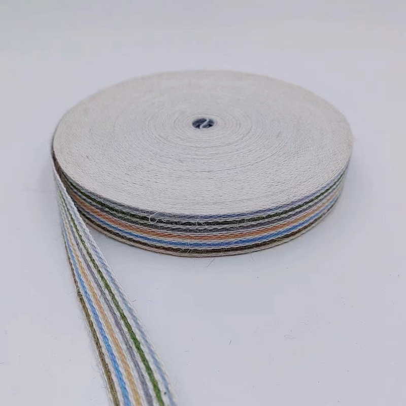Caja de regalo de cinta de yute colorida Embalaje Tejido ecológico para la decoración de Navidad