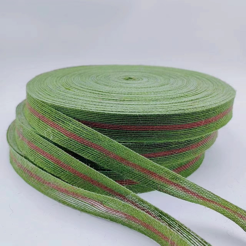 Tamaño Cintas tejidas de yute personalizadas Opción ecológica para prendas de vestir y textiles para el hogar