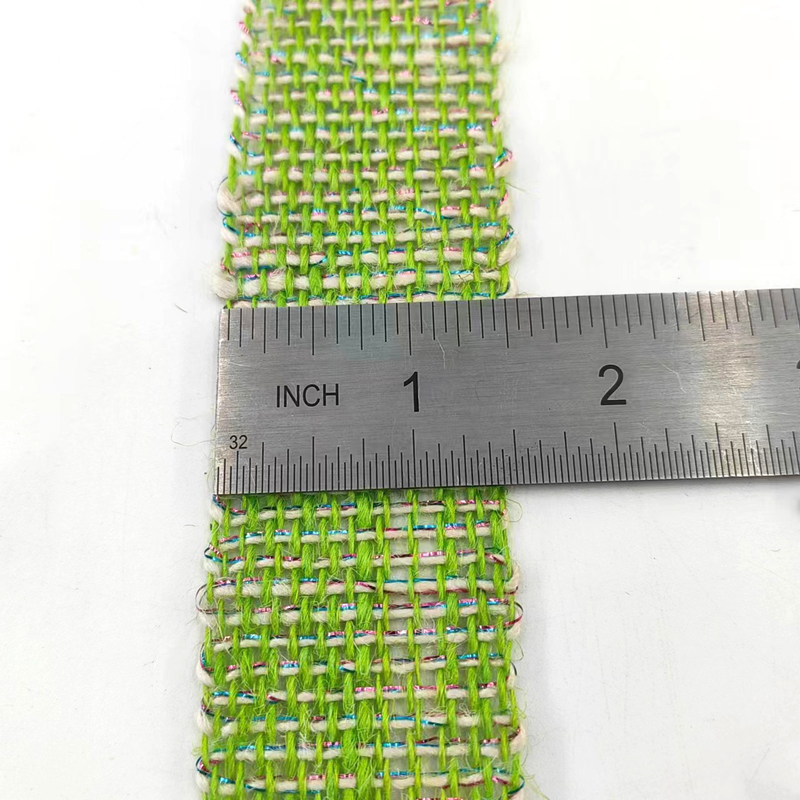 Exquisite Deco Green Webbing 100% Jute 1.5 pulgadas cinta de yute para el tejido y el embalaje