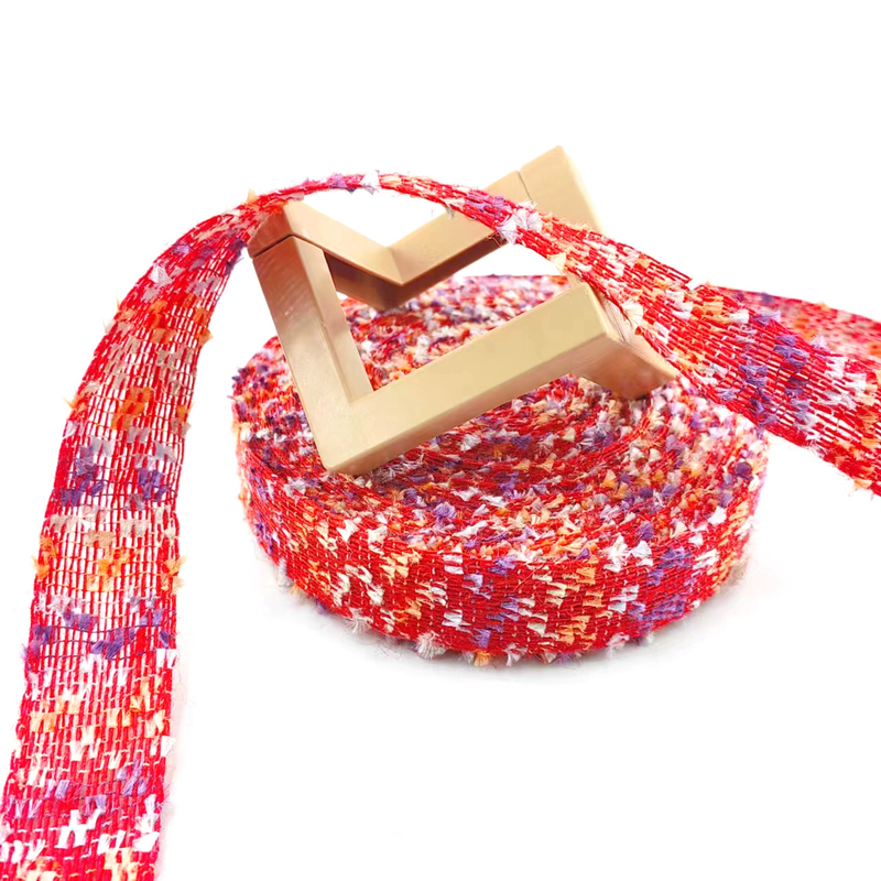 Cinturón de tejido de burlap de yute rojo de cuerda trenzada para decoraciones de bodas y fiestas
