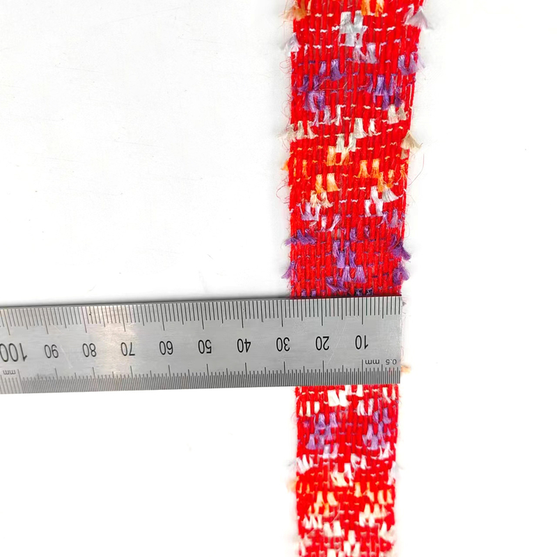 Cinturón de tejido de burlap de yute rojo de cuerda trenzada para decoraciones de bodas y fiestas