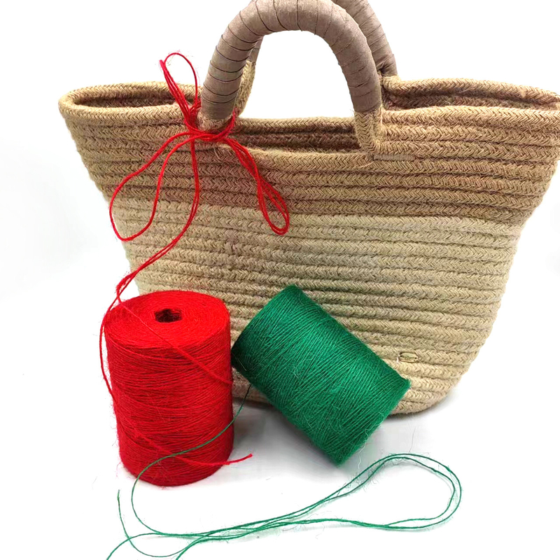 1 mm de colorido de yute Twine Roll Durable de yute cuerda de cuerda para cartón de regalo de embalaje