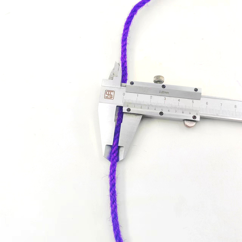 4.5 mm de cuerda de yute artesanal púrpura rollo de yute retorcido de tejido de cáñamo de cuerda para envolver regalos